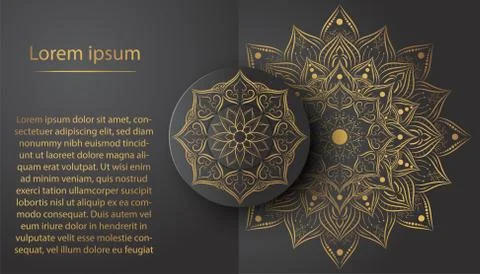 Circle pattern petal flower of mandala with vintage design,Vector floral mand Stock Illustration