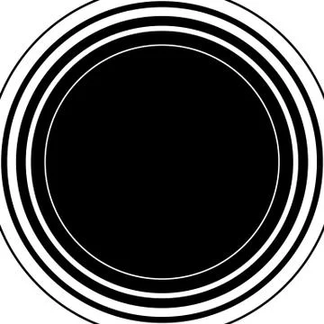Circle pattern. Radial lines. Abstract minimalist sonar, aura element. Stock Illustration