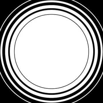 Circle pattern. Radial lines. Abstract minimalist sonar, aura element. Stock Illustration