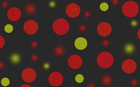 Circle pattern in red and yellow on black background Stock Illustration