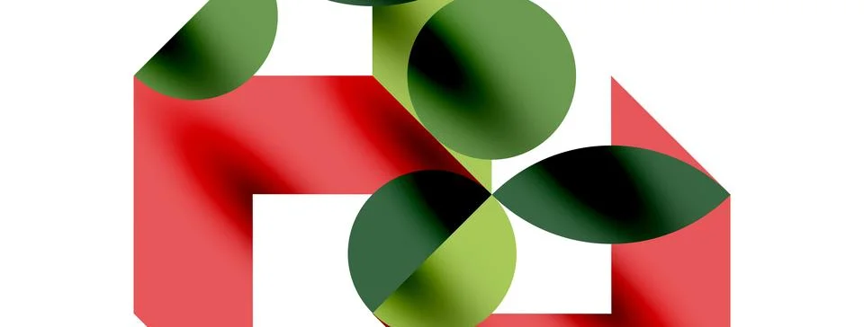 Circle pattern, round elements with lines and arrows composition for wallpaper Illustrazione stock