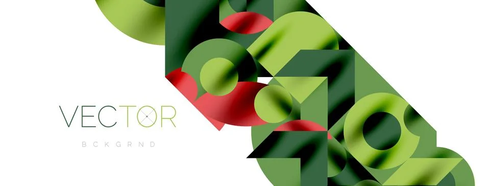 Circle pattern, round elements with lines and arrows composition for wallpaper Illustrazione stock