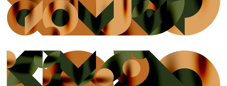 Circle pattern, round elements with lines and arrows composition for wallpaper Stock Illustration