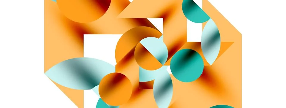 Circle pattern, round elements with lines and arrows composition for wallpaper 스톡 일러스트