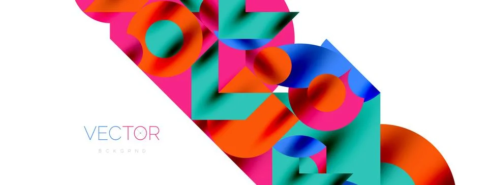 Circle pattern, round elements with lines and arrows composition for wallpaper 스톡 일러스트