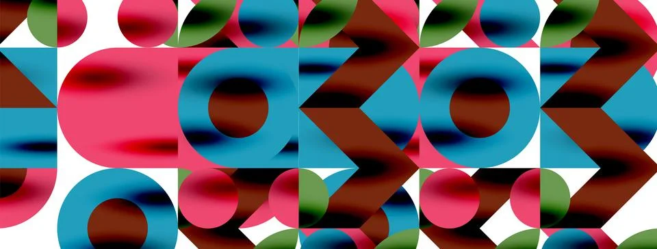 Circle pattern, round elements with lines and arrows composition for wallpaper イラスト素材