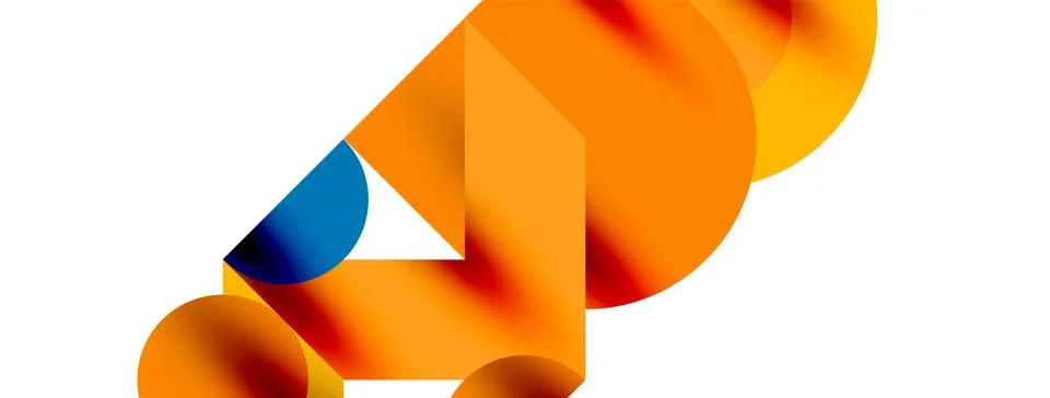 Circle pattern, round elements with lines and arrows composition for wallpaper Stock Illustration