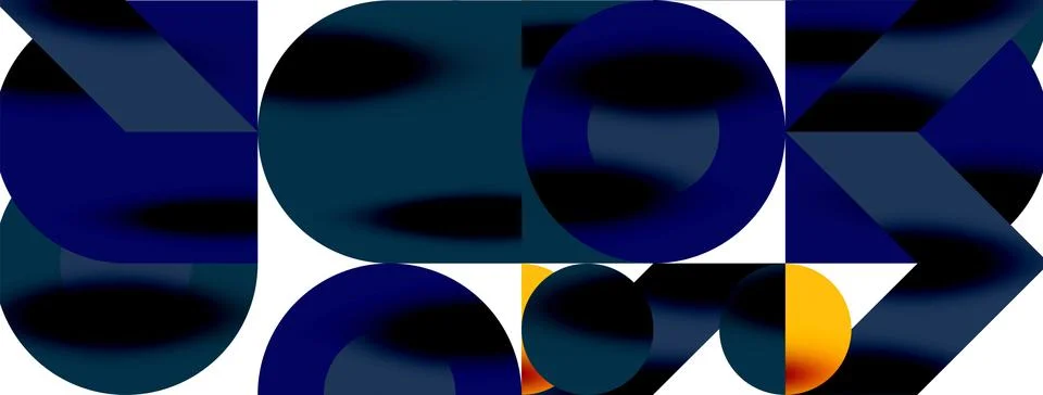 Circle pattern, round elements with lines and arrows composition for wallpaper Stock Illustration