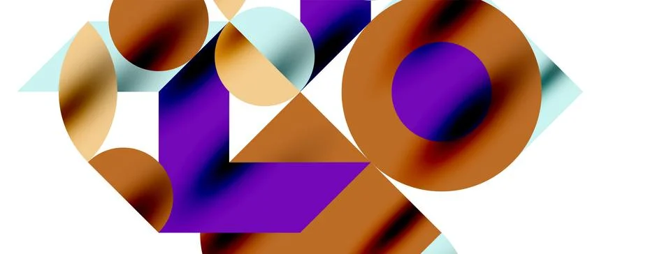 Circle pattern, round elements with lines and arrows composition for wallpaper Illustrazione stock