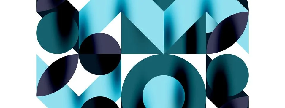 Circle pattern, round elements with lines and arrows composition for wallpaper 库存插图