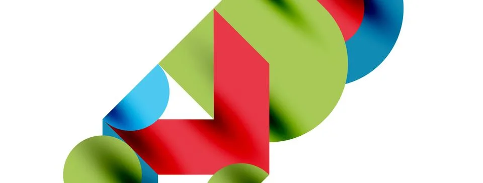 Circle pattern, round elements with lines and arrows composition for wallpaper Stock Illustration