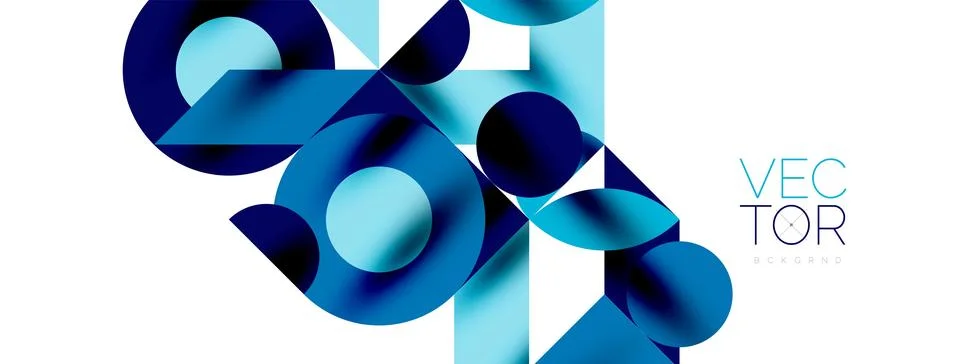 Circle pattern, round elements with lines and arrows composition for wallpaper 库存插图