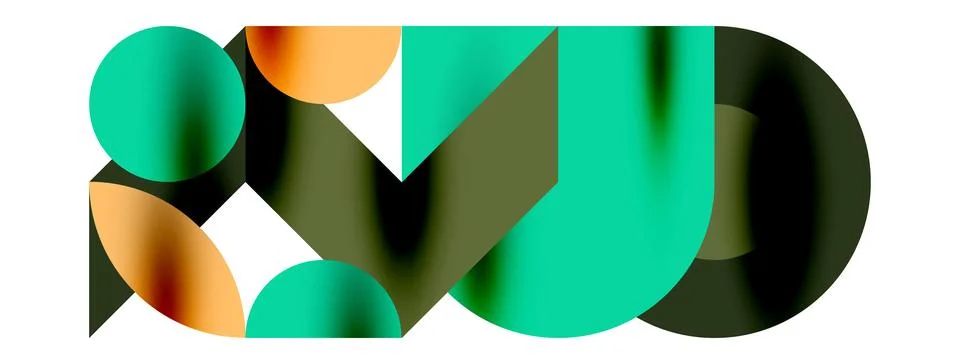 Circle pattern, round elements with lines and arrows composition for wallpaper イラスト素材