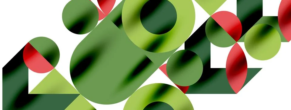 Circle pattern, round elements with lines and arrows composition for wallpaper Stock Illustration