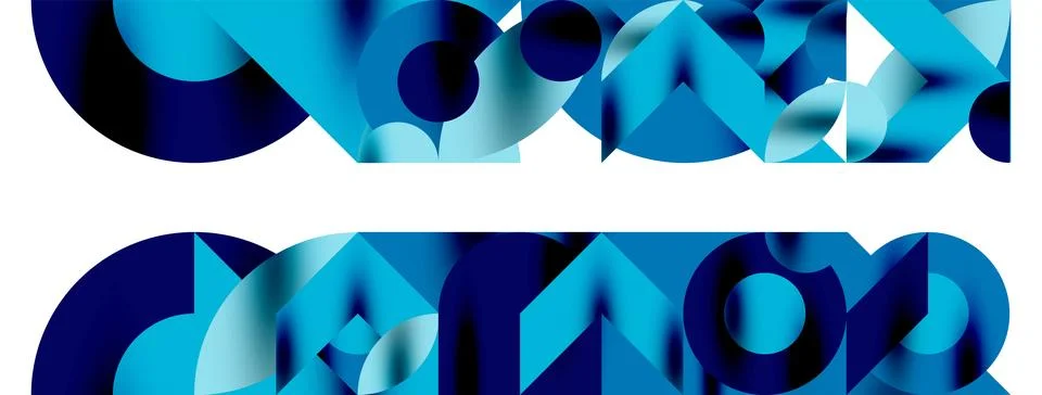 Circle pattern, round elements with lines and arrows composition for wallpaper Illustrazione stock