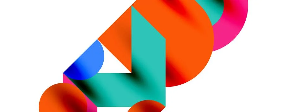 Circle pattern, round elements with lines and arrows composition for wallpaper イラスト素材