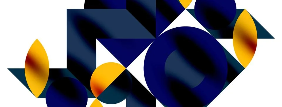 Circle pattern, round elements with lines and arrows composition for wallpaper Stock Illustration