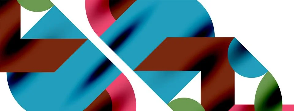 Circle pattern, round elements with lines and arrows composition for wallpaper Stock Illustration