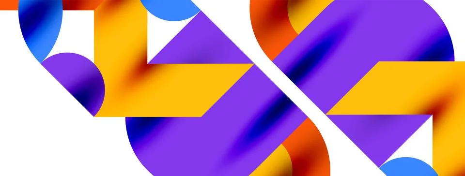 Circle pattern, round elements with lines and arrows composition for wallpaper Illustrazione stock
