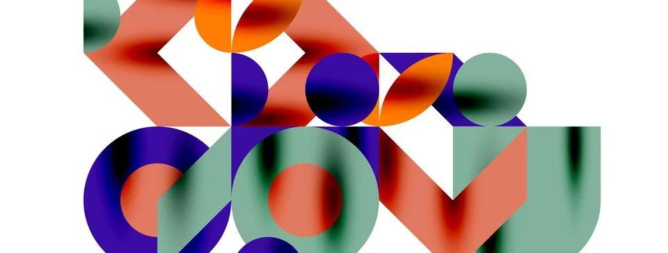 Circle pattern, round elements with lines and arrows composition for wallpaper イラスト素材