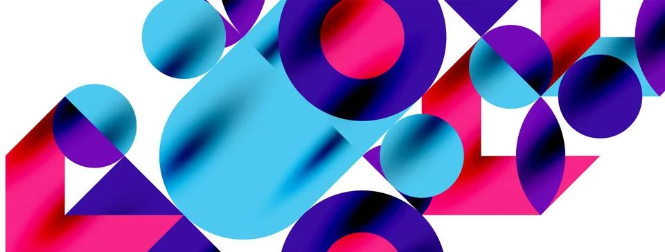 Circle pattern, round elements with lines and arrows composition for wallpaper 스톡 일러스트