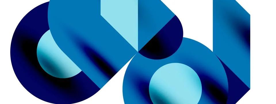 Circle pattern, round elements with lines and arrows composition for wallpaper Stock Illustration