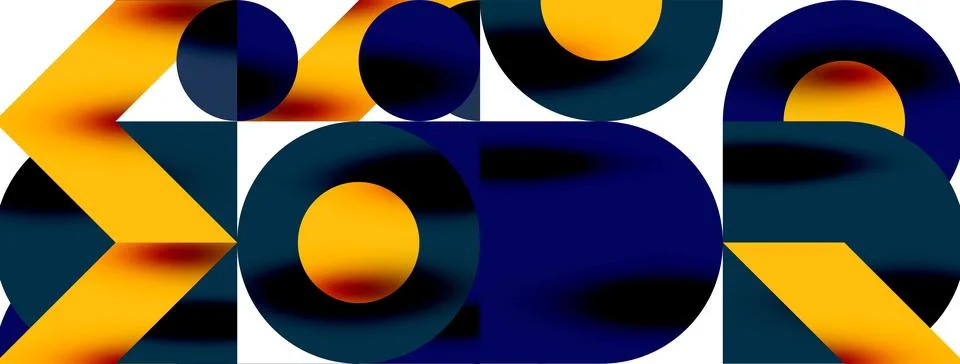 Circle pattern, round elements with lines and arrows composition for wallpaper イラスト素材