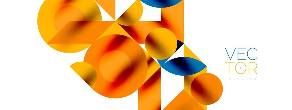 Circle pattern, round elements with lines and arrows composition for wallpaper イラスト素材