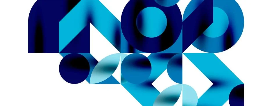 Circle pattern, round elements with lines and arrows composition for wallpaper Stock Illustration