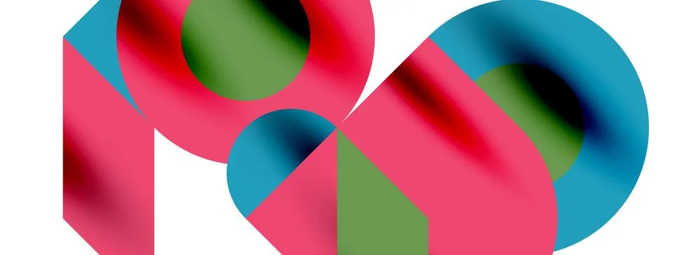Circle pattern, round elements with lines and arrows composition for wallpaper Illustrazione stock