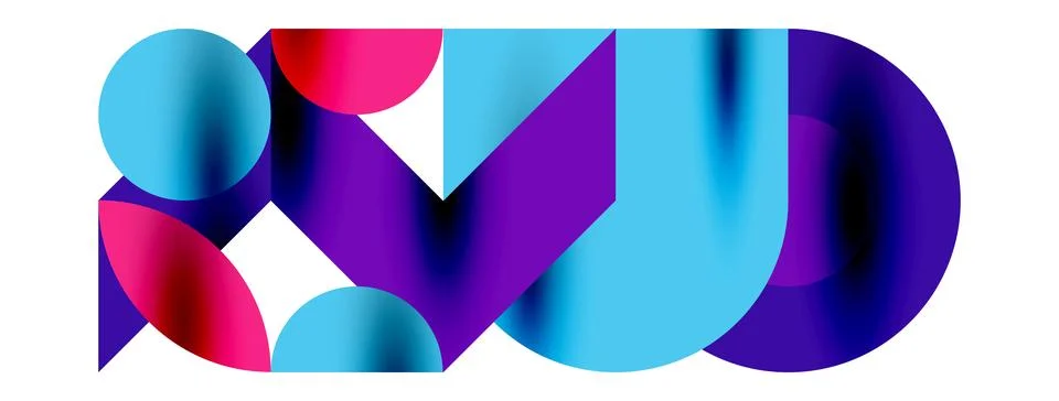 Circle pattern, round elements with lines and arrows composition for wallpaper Stock Illustration