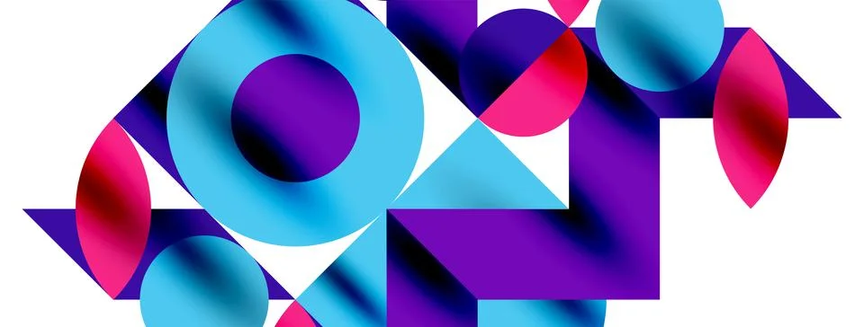 Circle pattern, round elements with lines and arrows composition for wallpaper Stockillustratie