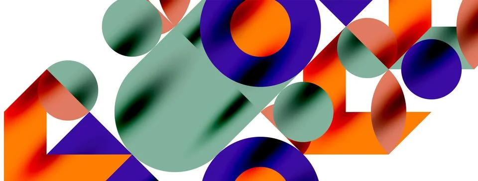 Circle pattern, round elements with lines and arrows composition for wallpaper 스톡 일러스트