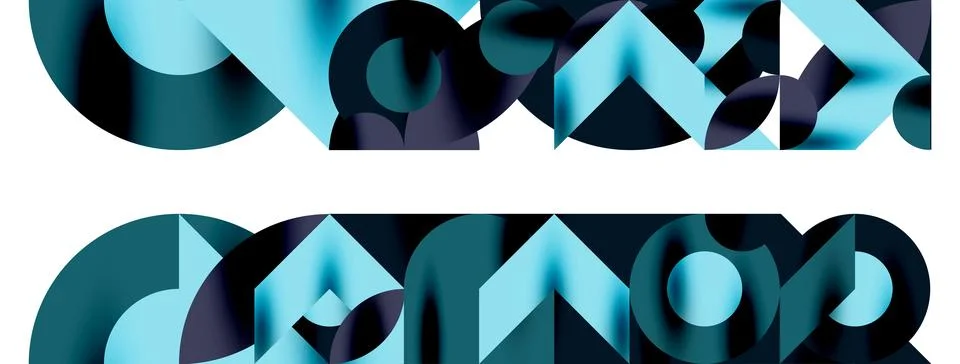 Circle pattern, round elements with lines and arrows composition for wallpaper Stock Illustration