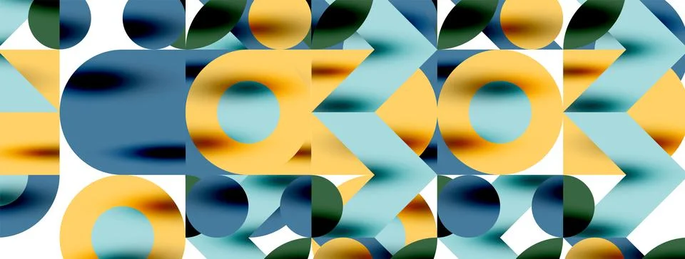 Circle pattern, round elements with lines and arrows composition for wallpaper 스톡 일러스트