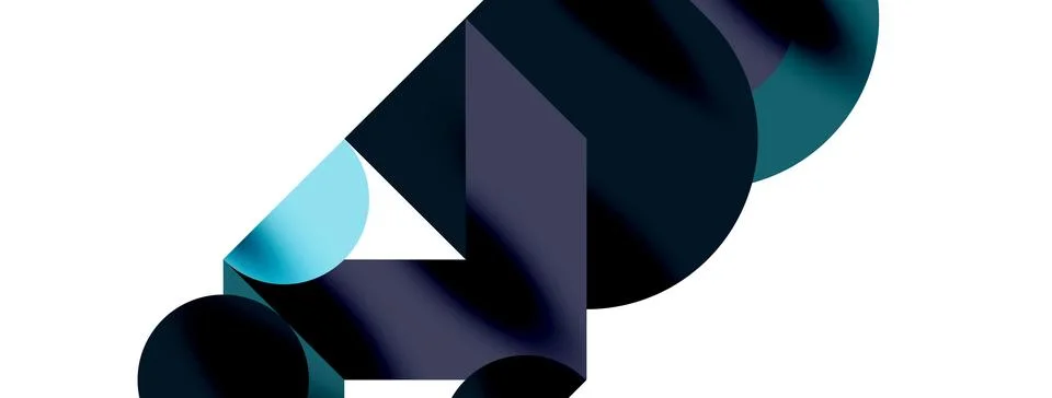 Circle pattern, round elements with lines and arrows composition for wallpaper Illustrazione stock