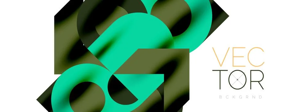 Circle pattern, round elements with lines and arrows composition for wallpaper Stockillustratie