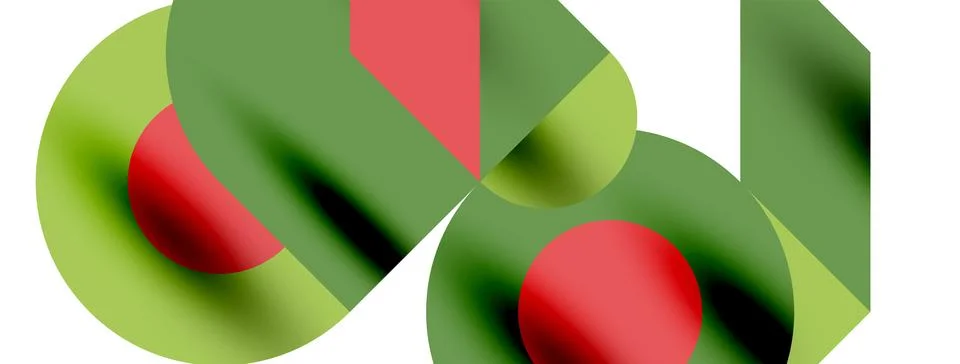 Circle pattern, round elements with lines and arrows composition for wallpaper Stock Illustration