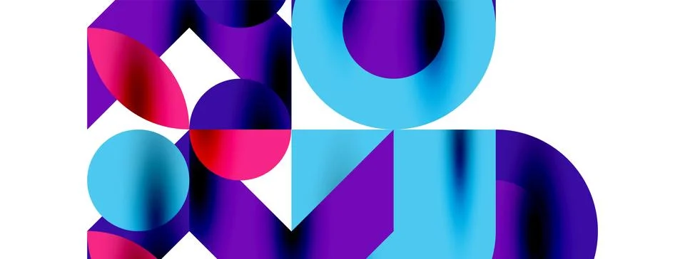 Circle pattern, round elements with lines and arrows composition for wallpaper イラスト素材