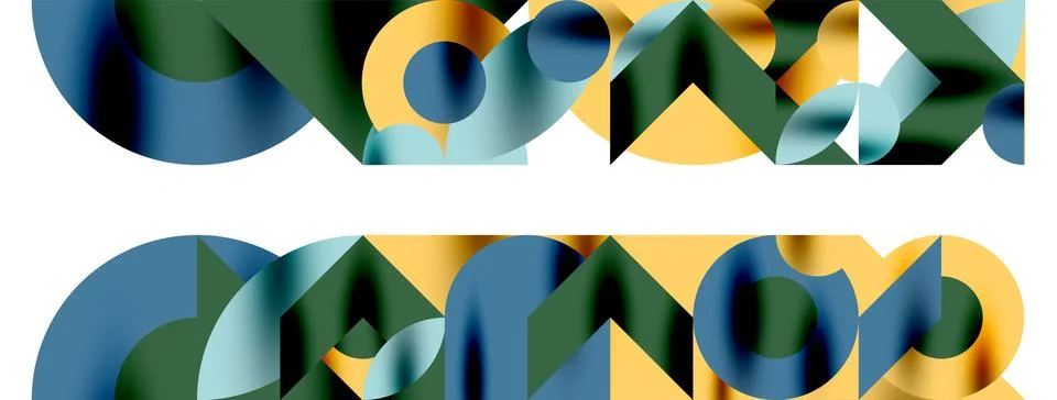 Circle pattern, round elements with lines and arrows composition for wallpaper Stock Illustration