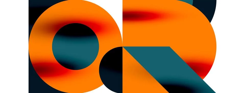 Circle pattern, round elements with lines and arrows composition for wallpaper Illustrazione stock