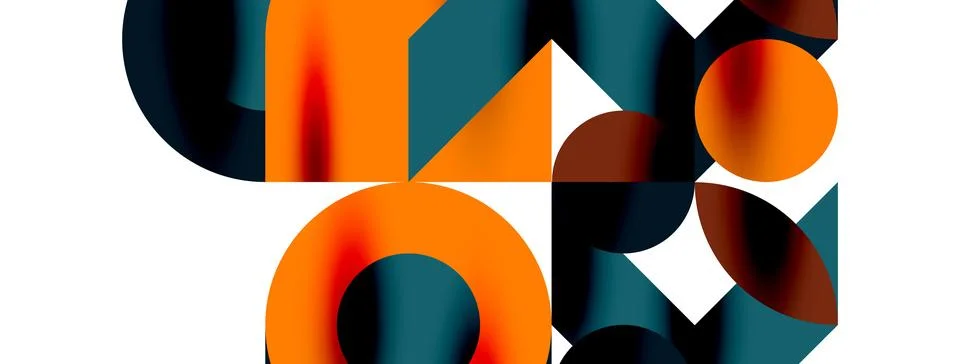 Circle pattern, round elements with lines and arrows composition for wallpaper イラスト素材