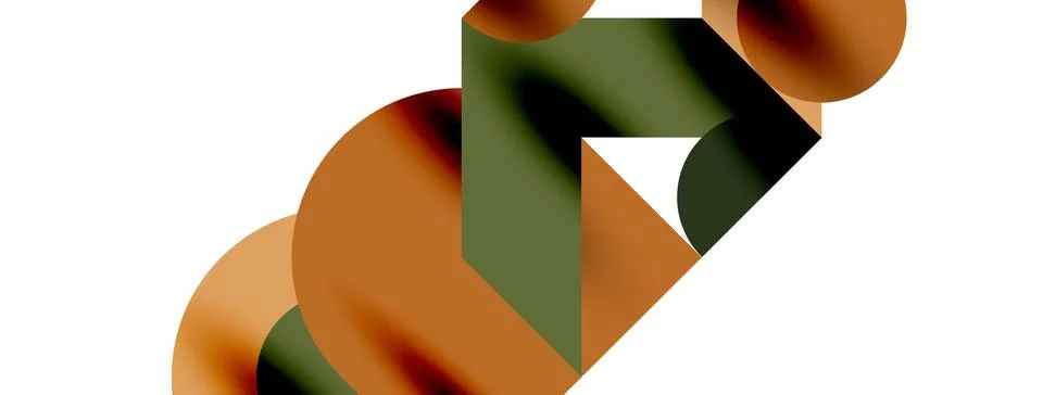 Circle pattern, round elements with lines and arrows composition for wallpaper Stock Illustration