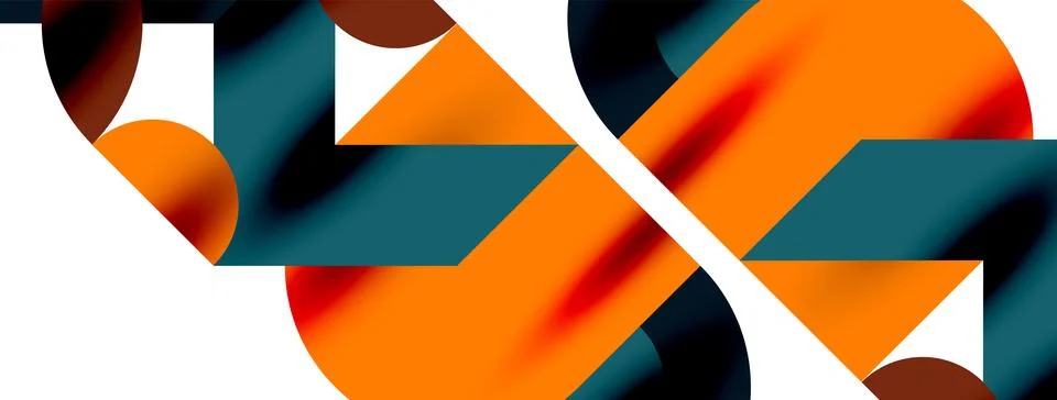 Circle pattern, round elements with lines and arrows composition for wallpaper Illustrazione stock