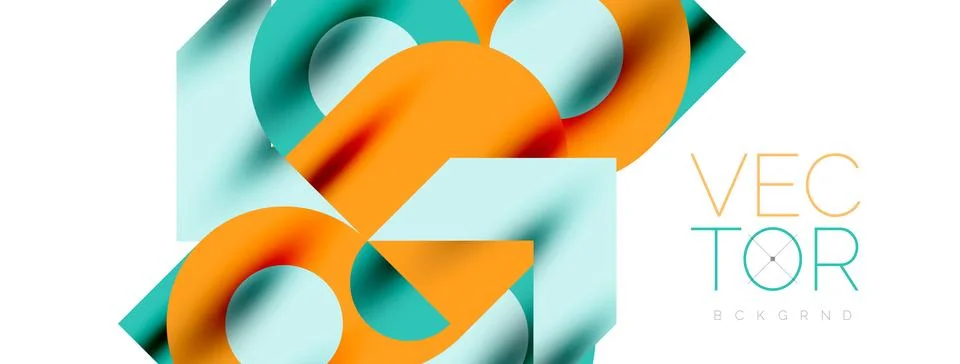 Circle pattern, round elements with lines and arrows composition for wallpaper Illustrazione stock