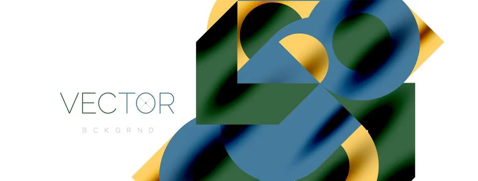 Circle pattern, round elements with lines and arrows composition for wallpaper Stock Illustration