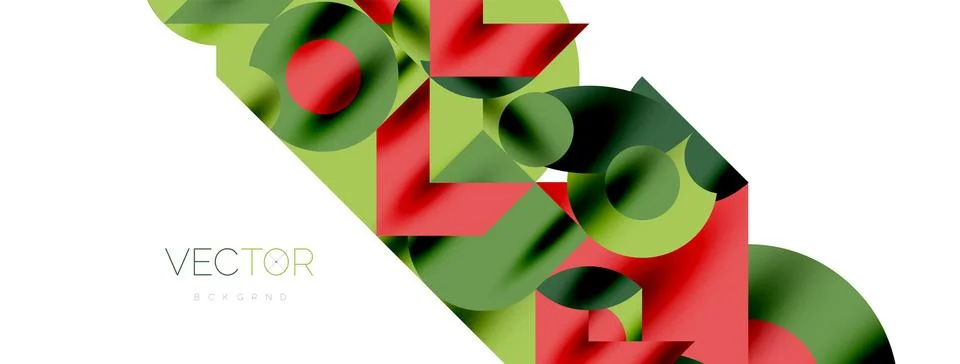 Circle pattern, round elements with lines and arrows composition for wallpaper Stock Illustration