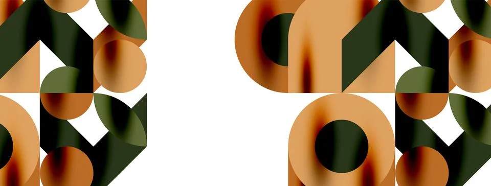 Circle pattern, round elements with lines and arrows composition for wallpaper 스톡 일러스트