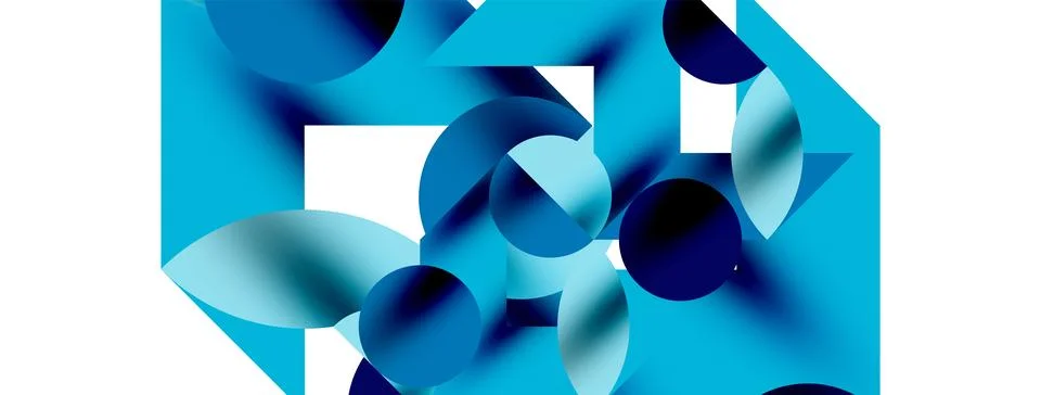 Circle pattern, round elements with lines and arrows composition for wallpaper Illustrazione stock