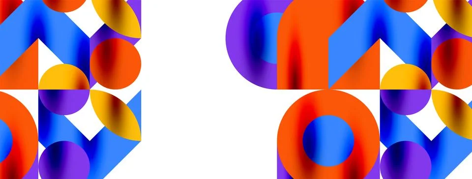 Circle pattern, round elements with lines and arrows composition for wallpaper 스톡 일러스트